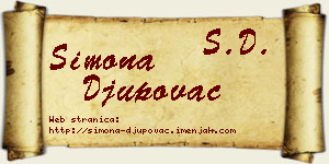 Simona Đupovac vizit kartica